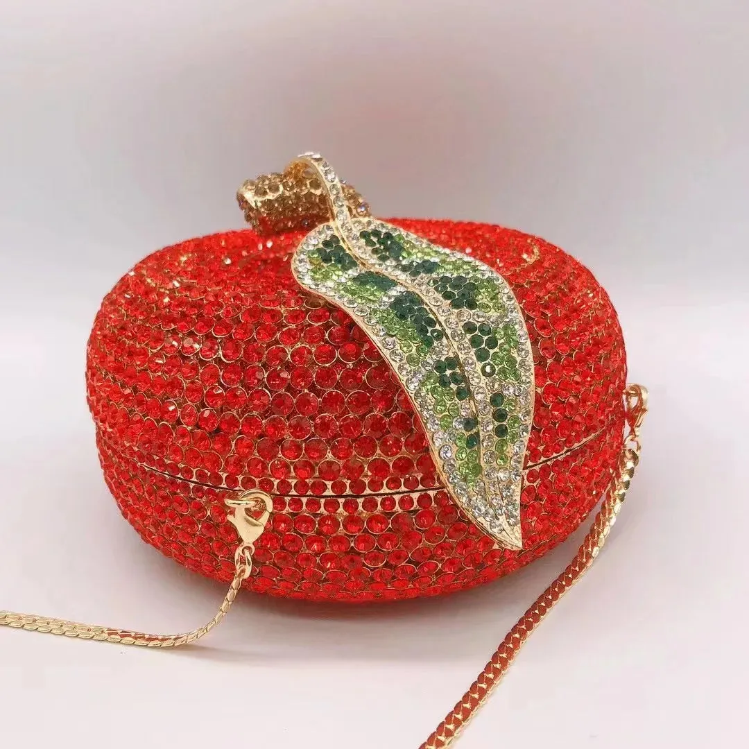 Pre Order:  3D Apple Rhinestone Handbag