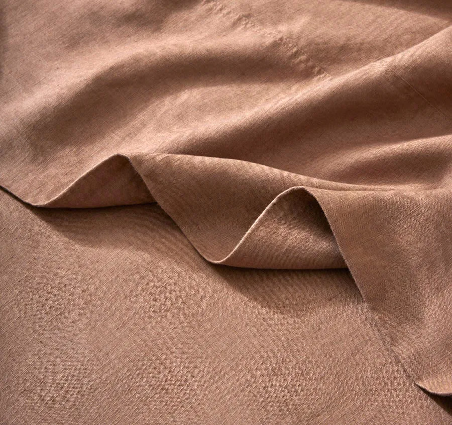 Ravello Linen Fitted or Flat Sheet Range Biscuit