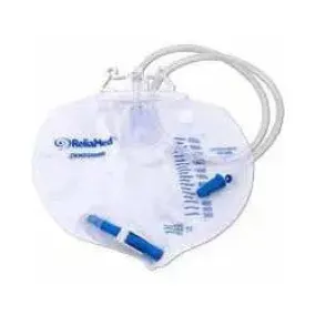 ReliaMed Drainage Bag 2000ml with Double Hanger and Sampling Port