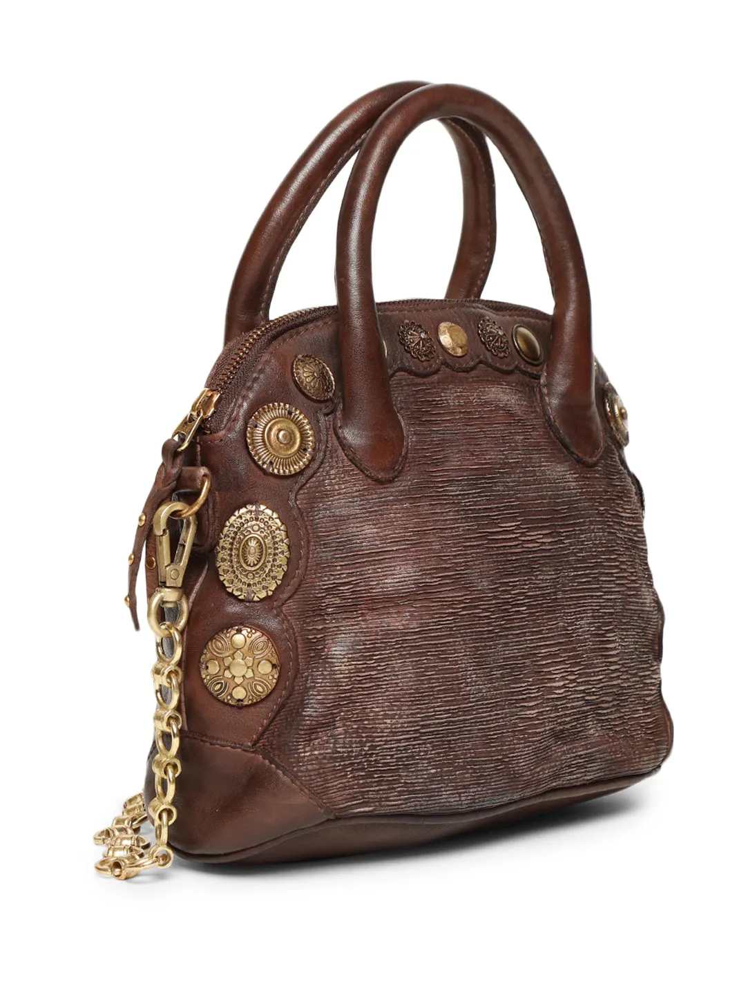 SILVIA: Brown Leather Women Handbag By Art N Vintage