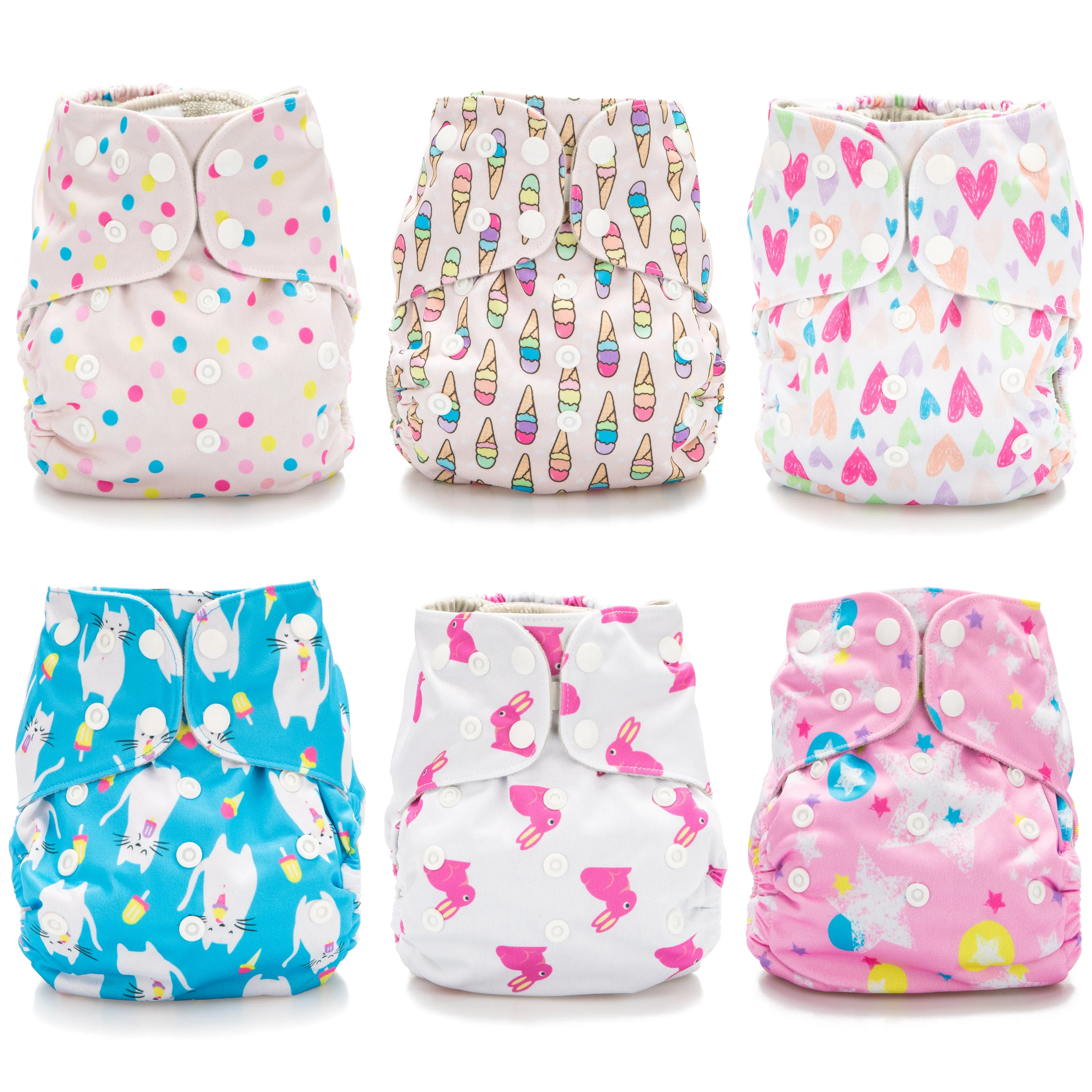 Simple Being Sweet Print Unisex Reusable Baby Cloth Diapers