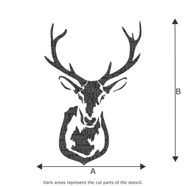 Stag's Head Stencil