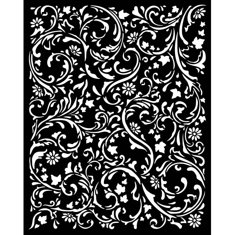 ^Stamperia Stencil 7.87"X9.84" Magic Forest Swirls Pattern^