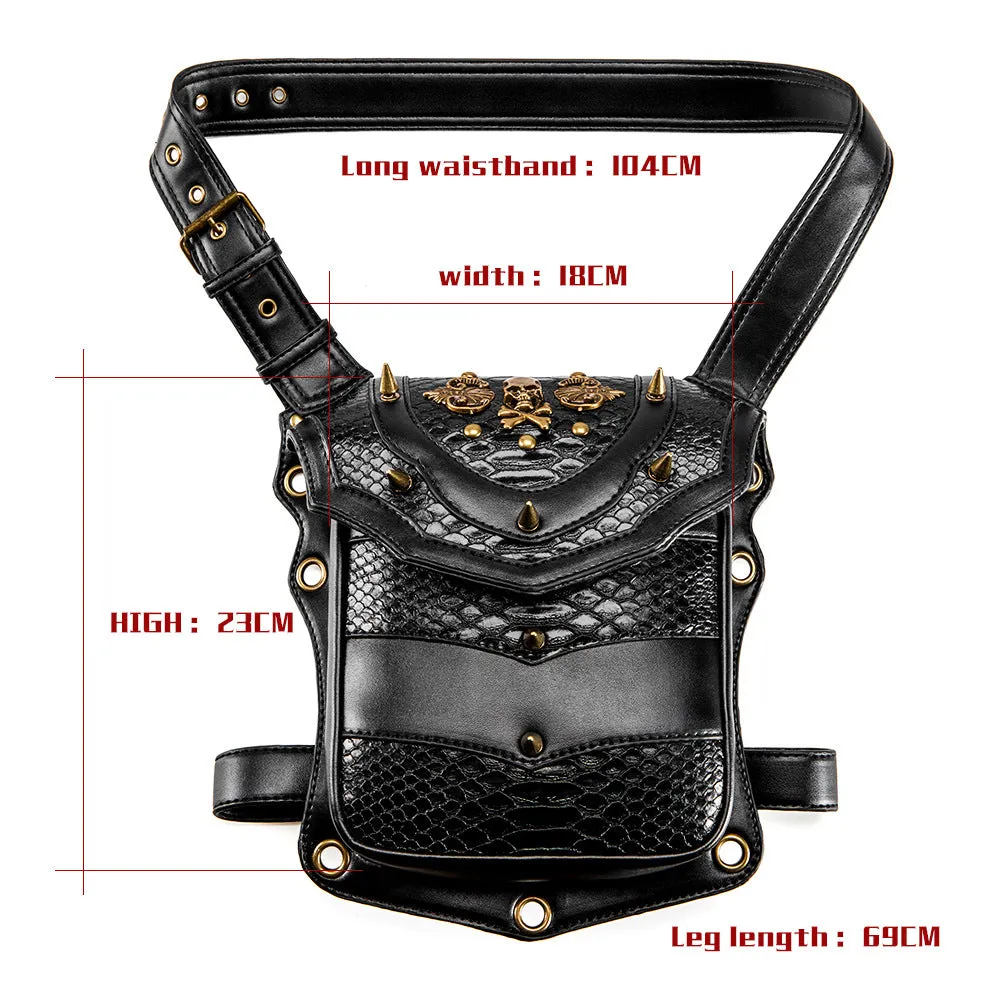 Steampunk Thigh Holster Retro Gothic Leather Shoulder Bag