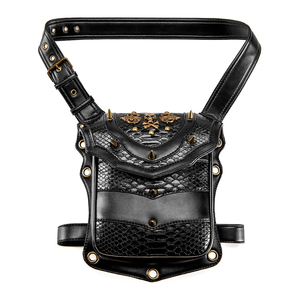 Steampunk Thigh Holster Retro Gothic Leather Shoulder Bag