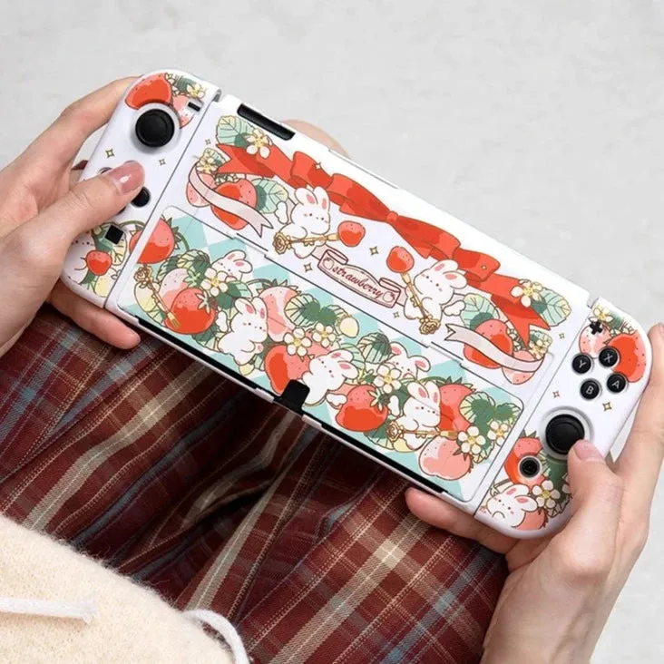 Strawberry Bunny Nintendo Switch Case