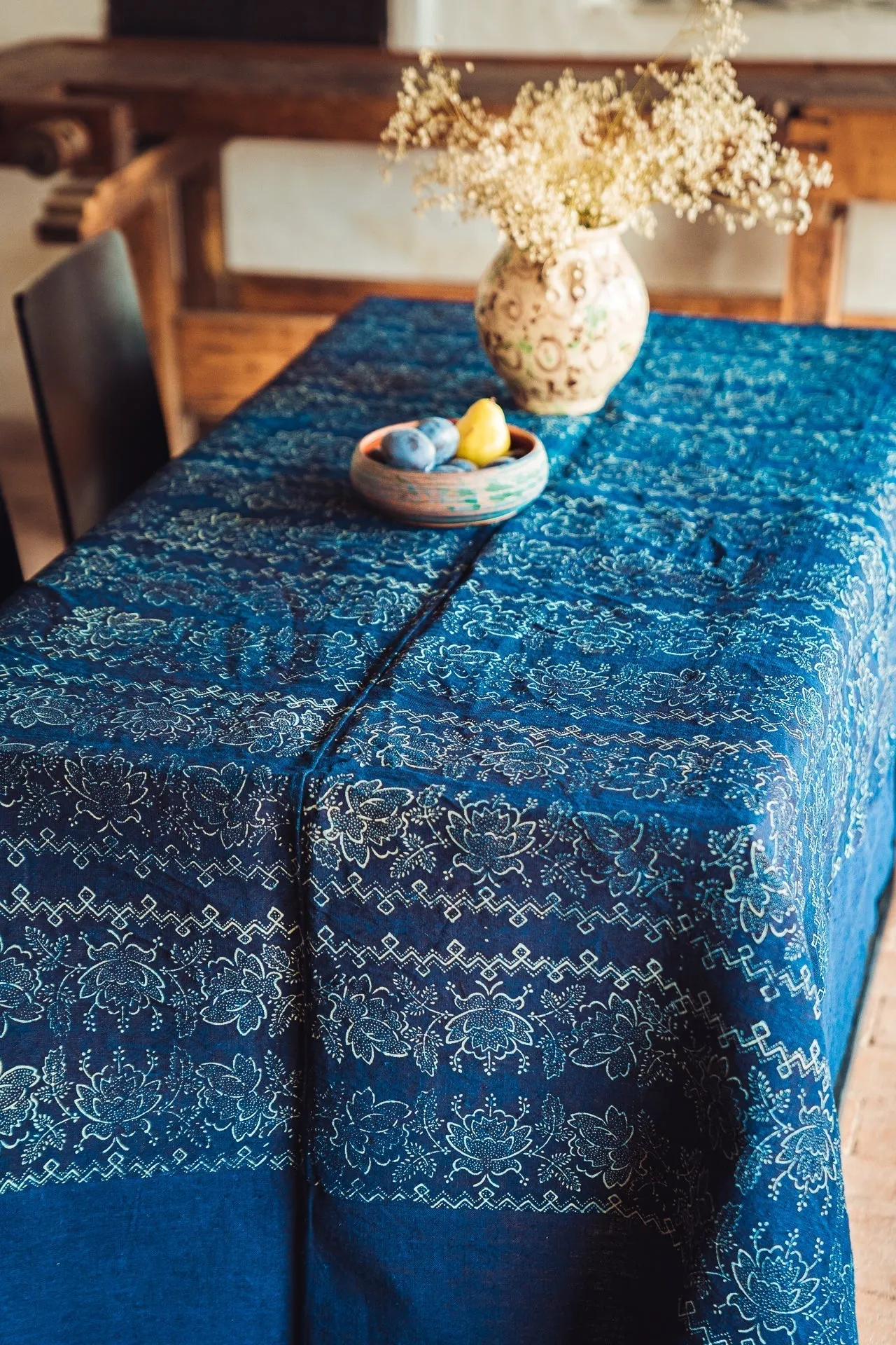 Table Cloth: Antique handwoven Hungarian hemp - TW120