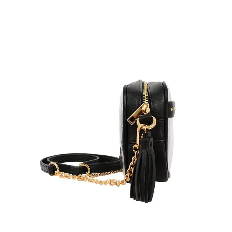 TB29208 Clear Crossbody With Tassel With Chain Strap