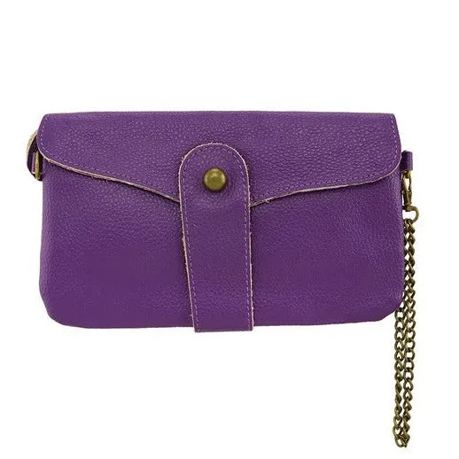 TEEK - Purple Genuine Leather Envelope Bag