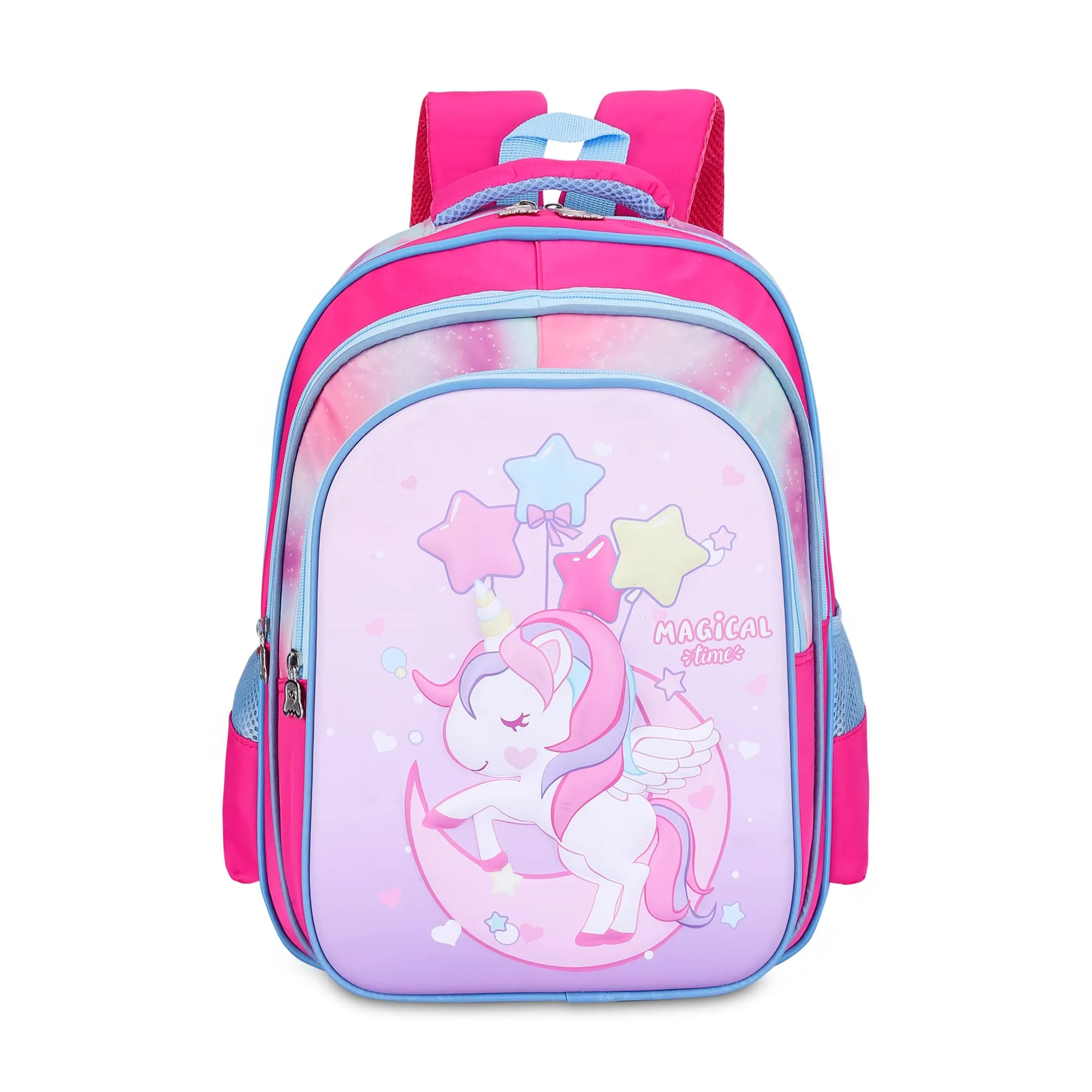 THE CLOWNFISH Kidventure Series Polyester 23 Litres Kids Standard Backpack School Bag Daypack Sack Picnic Bag For Tiny Tots Child Age 5-7 Years (Blush Pink), 23 Litre