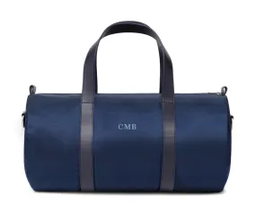 The Marston Banker Bag: Navy Ballistic - Slate Blue Embroidery