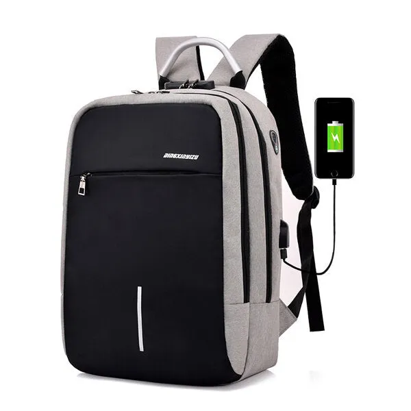 Travel Laptop Backpack Anti Theft Bag with Combination Lock & USB Charging Port