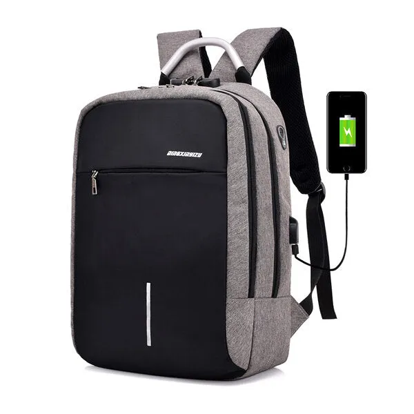 Travel Laptop Backpack Anti Theft Bag with Combination Lock & USB Charging Port