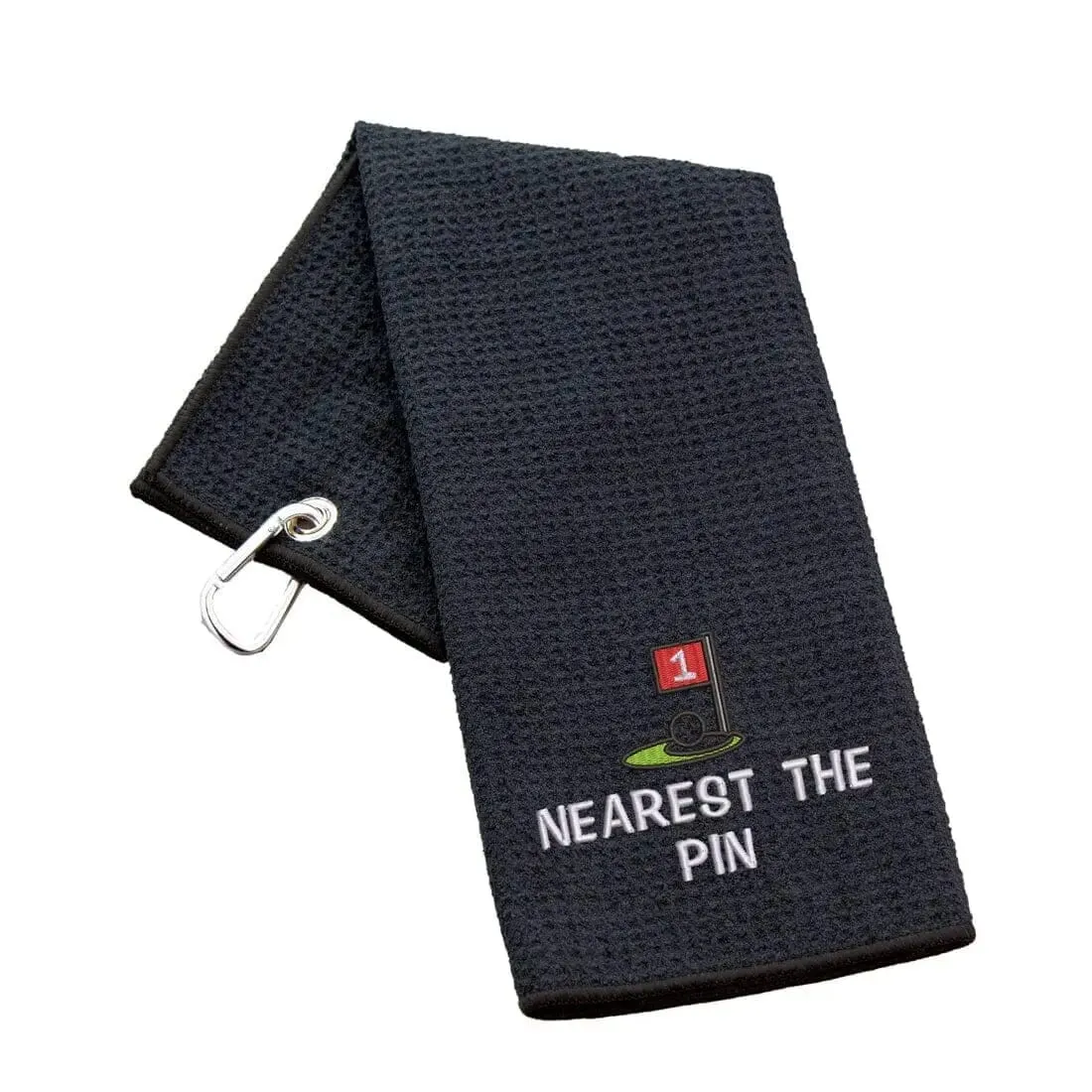 Tri-Fold Golf Towel Embroidered For Nearest The Pin Competition