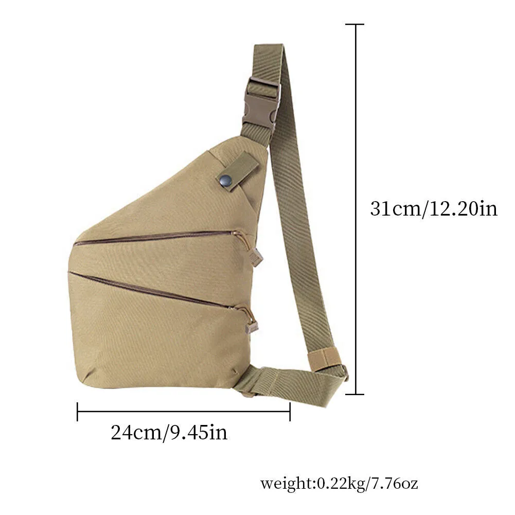 US 1-2 Travel Sling Bag Anti-theft Crossbody Shoulder Chest Pack Canvas Backpack