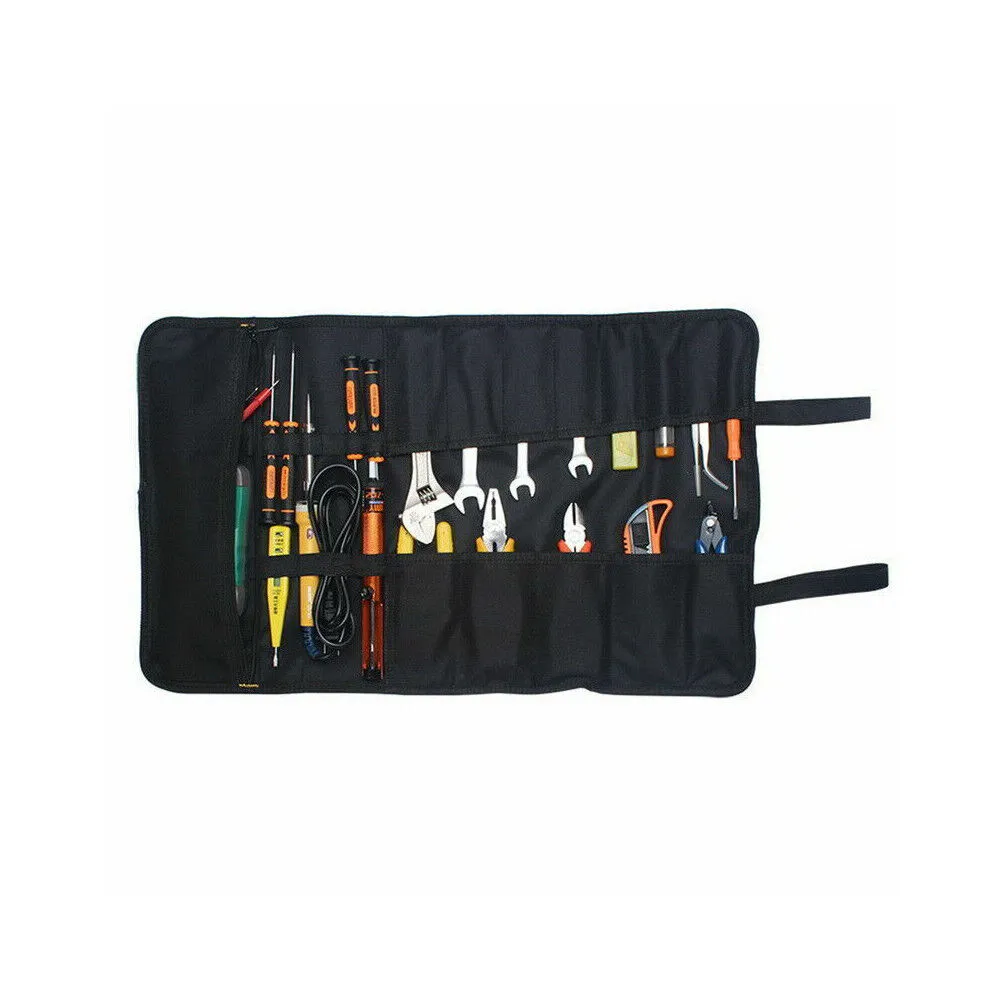 US Electrician Tool Pocket Bag Roll Up Storage Organizer Bags Canvas Chisel Kit