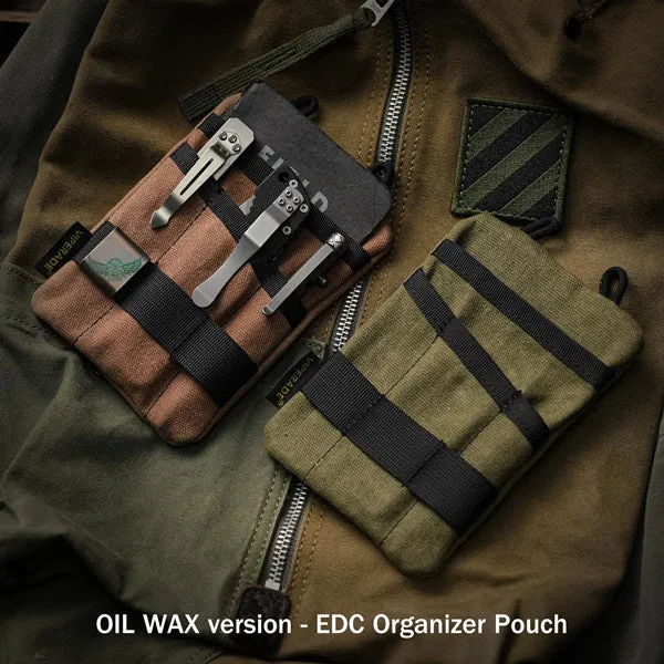 VE1-OW EDC Pouch, Waxed Canvas Pocket Organizer