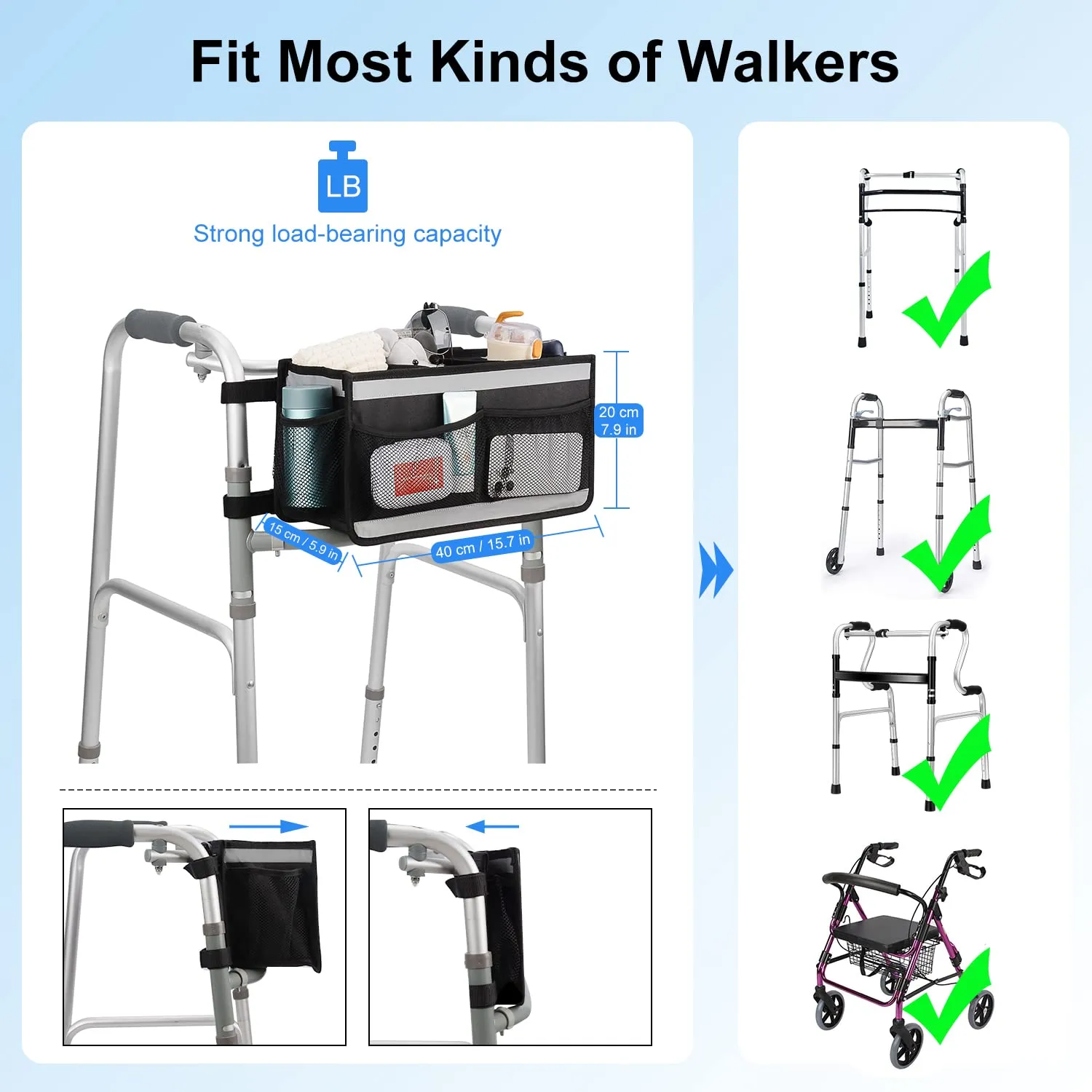 Walker Organizer Bag Walker Basket