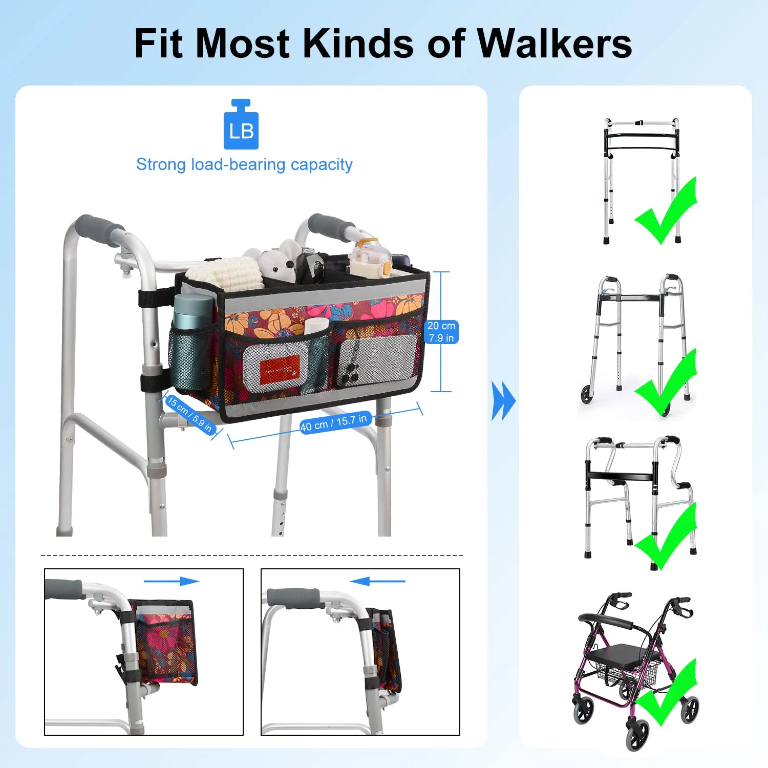 Walker Organizer Bag Walker Basket