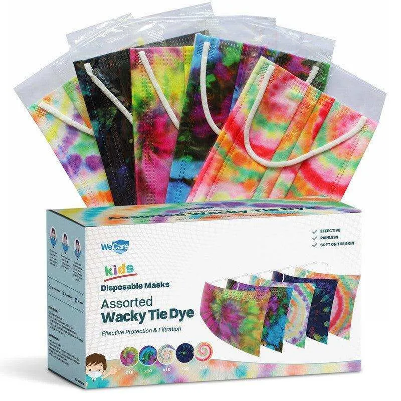 WeCare Kids Wacky Tie Dye Pack Masks