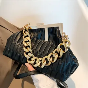 Women's Trendy Thick Chain Crossbody Bag