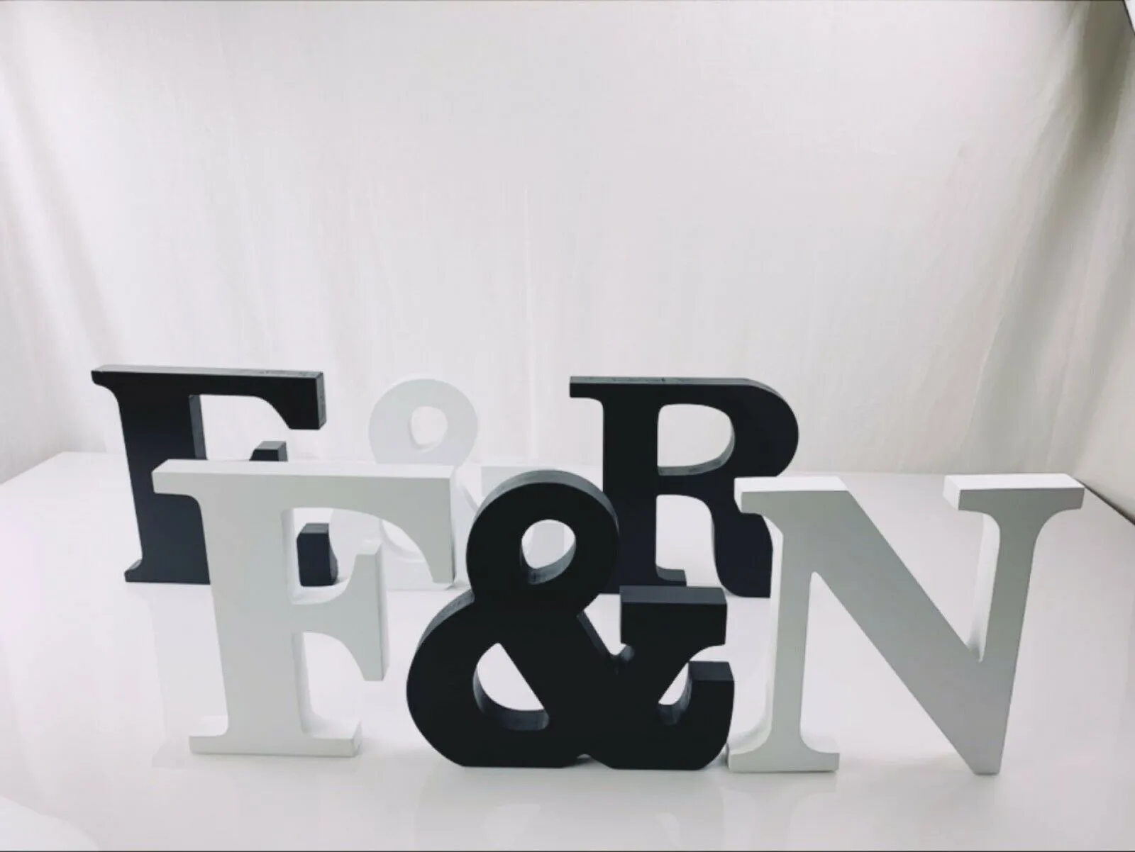 Wooden Letters Small 15cm Black Alphabet Wedding Home Birthday - X