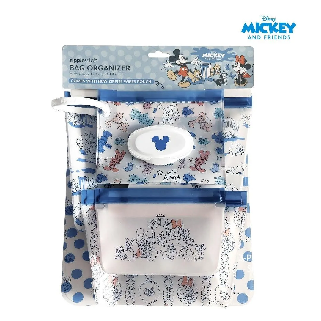 Zippies Lab Disney 5pc Bag Organizer Set w/ Wipes Pouch